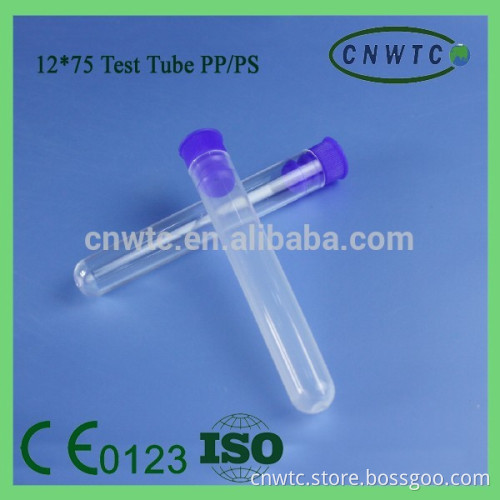 Plastic test tubes with cover (CE approved)